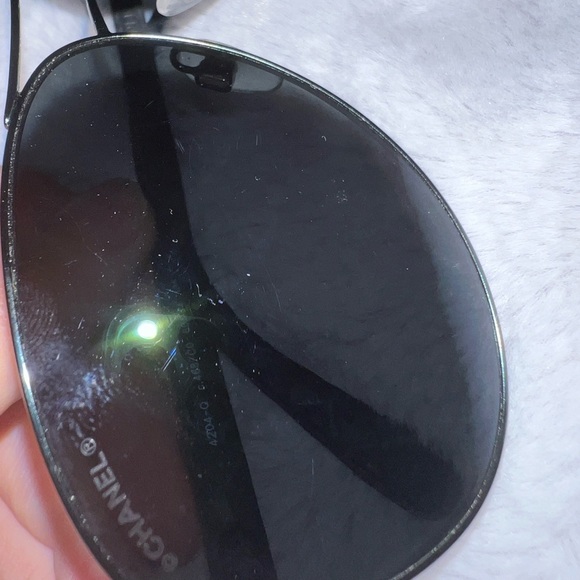 Chanel Aviator Pilot Leather Braided Logo Metal Sun Glasses - Picture 7 of 16